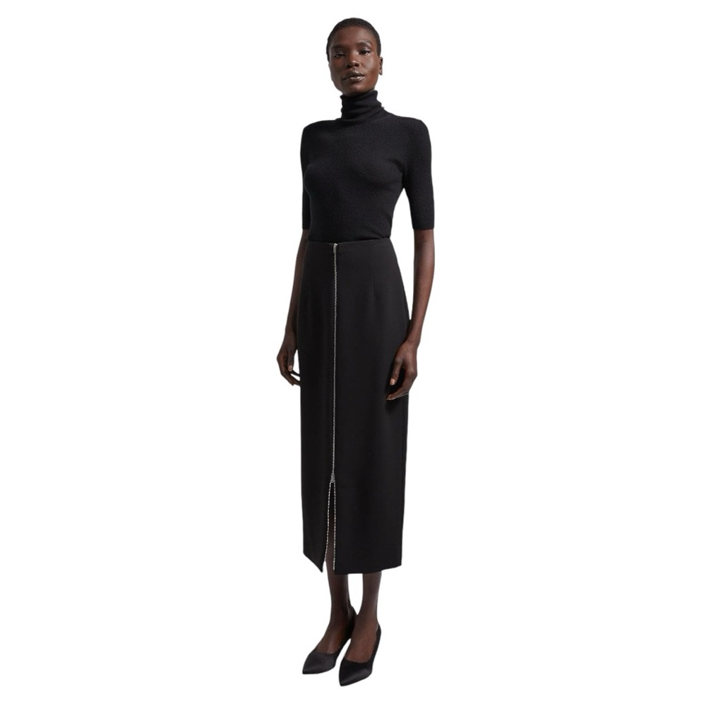 THEORY Zip Skirt in Crepe - 12